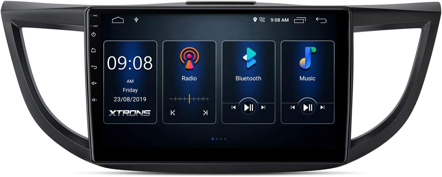 XTRONS Android 10 Car Stereo Radio Player 10.1 Inch IPS Touch Screen GPS Navigation Built-in DSP Bluetooth Head Unit Supports Android Auto Backup Camera WiFi OBD2 DVR TPMS for Honda CR-V 2012-2016