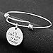 Mother in Law Expandable Bangle - I Will Take Care of Her Always Bride Mom Gift Bracelet Stainless Steel