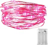 Dalugo Pink Battery Fairy Lights 3M 30 LED for Girls Bedroom Valentine's Day