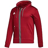 adidas Men's Team Issue Full-Zip Hoodie Red | Gray M
