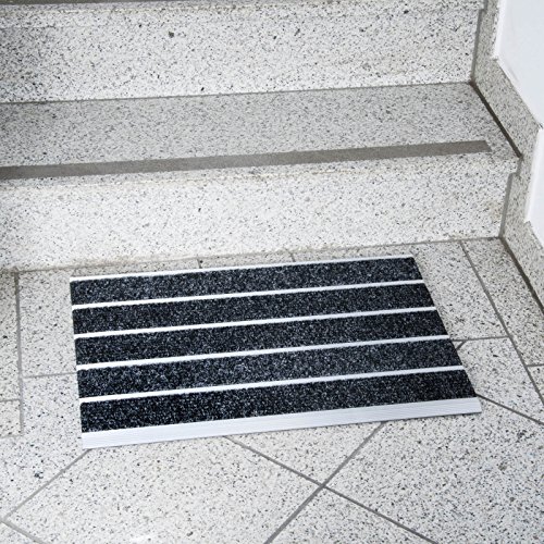 casa pura Entrance Mat Aluminum Frame Front Door Mat Ribbed Non
