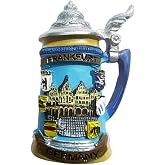 Beer Mug Style Frankfurt Germany Refrigerator Magnet Travel Souvenir Fridge Decoration 3D Magnetic Sticker Hand Painted Craft