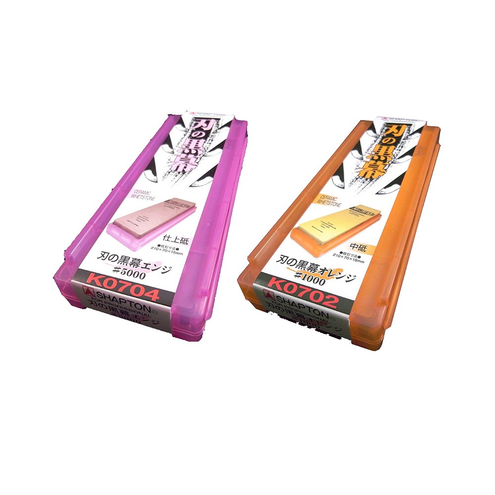SHAPTON Ha No Kuromaku Piedra de afilar de cerámica (juego A) Grano medio (#1000) + Grano fino (#5000)