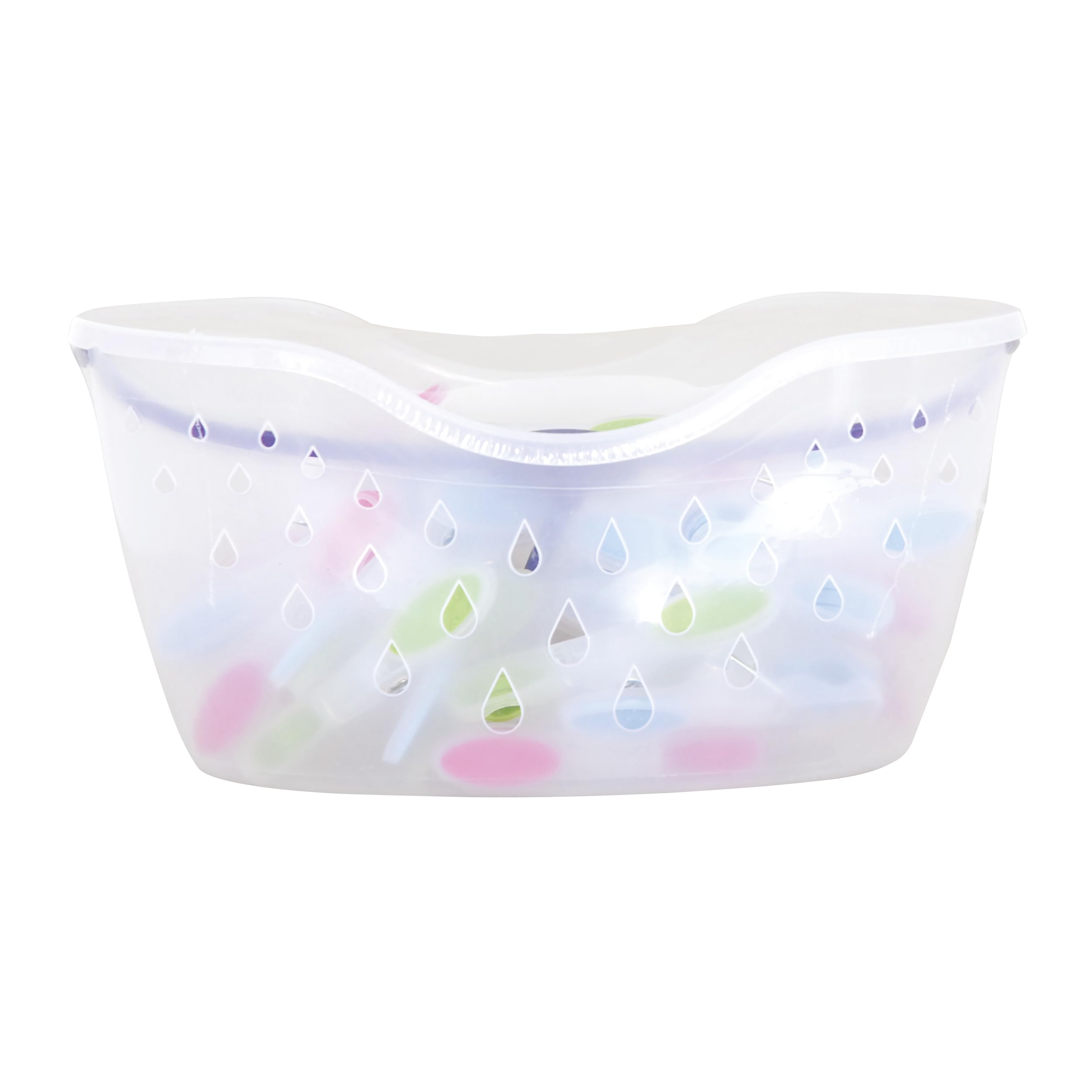 MSV Clothes Pegs basket set 24 pcs. with Soft Grip perfect to hang on the clothes rack or the clothesline