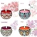 Scented Candles Lavender, Lilac, Lotus and Rose Strongly Scented Candles, 100% Natural Soy Wax Candle Use for Aromatherapy, Weddings, Travel Tins, Gift (4 Packs Lavender Lilac Lotus&Rose)