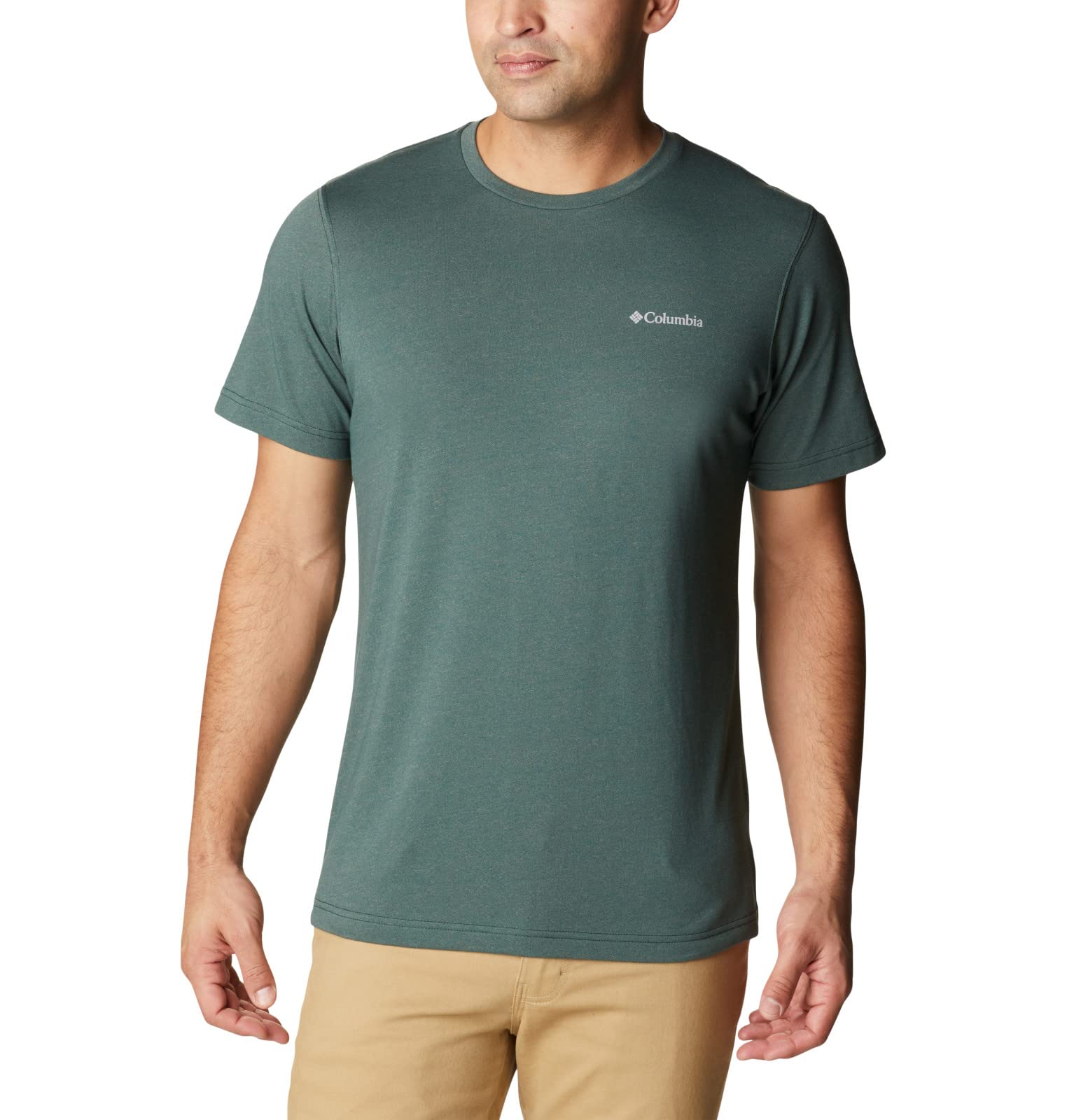 Columbia Men's Big & Tall Thistletown Hills Short Sleeve, Spruce Heather, 2X B&T Image