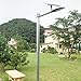 TIN SUM 15W LED Solar Street Light,2000LM 6500K Solar Powered Lamp,IP65 Waterproof Security Area Night Lighting for Gutter Patio Garden Path Yard Pathway Basketball Court