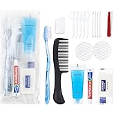 HQSLsund Basic Toiletry Kits, Individually Packed, Personal Hygiene Kit Bulk Homeless Care Package Supplies Travel Size Toiletry Kit for Men Women Charity Reusable Toiletry Bag (Pack of 10)