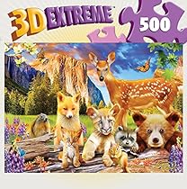 MasterPieces Lenticular Cute Critters 500 Piece 3D Jigsaw Puzzle by Michael Searle