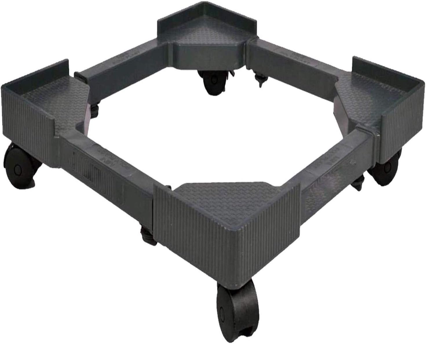 Lepose Heavy Duty Front/Top Load Automatic Washing Machine/Refrigerator/Dishwasher Stand/Trolley (16"X19"-26"X32")(Black) (Plastic)