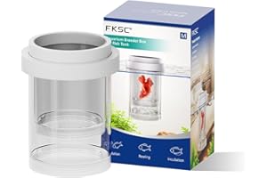 FKSC Floating Breeder Box for Fish Tank – Aquarium Isolation Separator Hatchery Incubator for Guppy, Betta, Clownfish, Coral, Baby & Injured Fish
