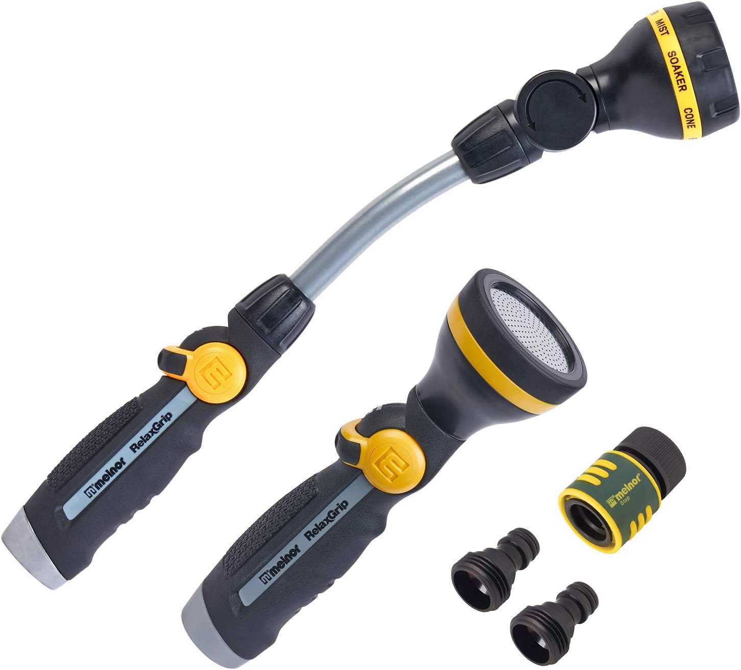 Melnor 65088-AMZ RelaxGrip 8-Pattern 15" Watering Wand with QuickConnect Product Adapter Set, Short : Garden & Outdoor