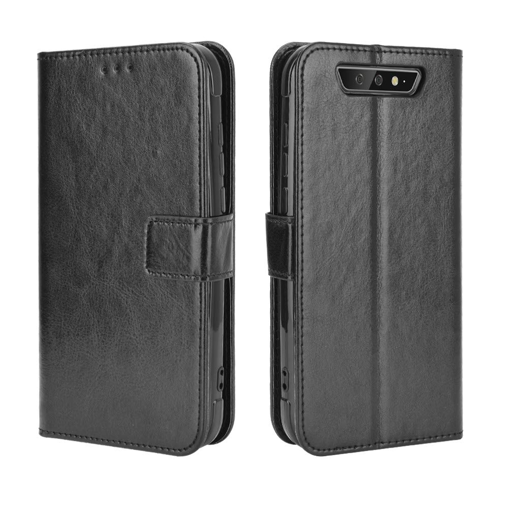 BaiFu Wallet Case for Blackview BV5500, Retro Style Wallet Magnetic Cover with Credit Card Slots and Flip Stand, Leather Phone Case Compatible with Blackview BV5500,5500 Pro,5500 Plus, Black