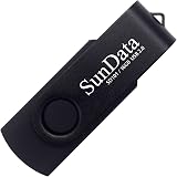 SunData 16GB USB 2.0 Flash Drive 2 Pack Swivel Design Pen Drive Black Gold view 4