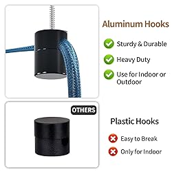 Adcssynd 6 Pack Aluminum Swag Hooks for Ceiling