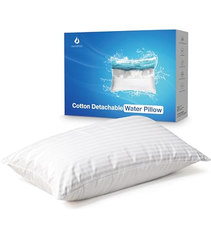 FOMI Premium Large Water Sleeping Pillow | Adjustable and Supportive Waterbase Pillow for Preferred Firmness | Orthopedic Comfort Design for Neck Pain Relief | (26 x 17
