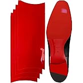 CZBYXA12 Red Bottom Shoe Sole Protector,Sole Guard - Non-Slip Shoe Pads | Compatible with Christian Louboutin Heels | Smooth Surface Traction | Scratch Prevention (10"x4" Red-4Pcs)