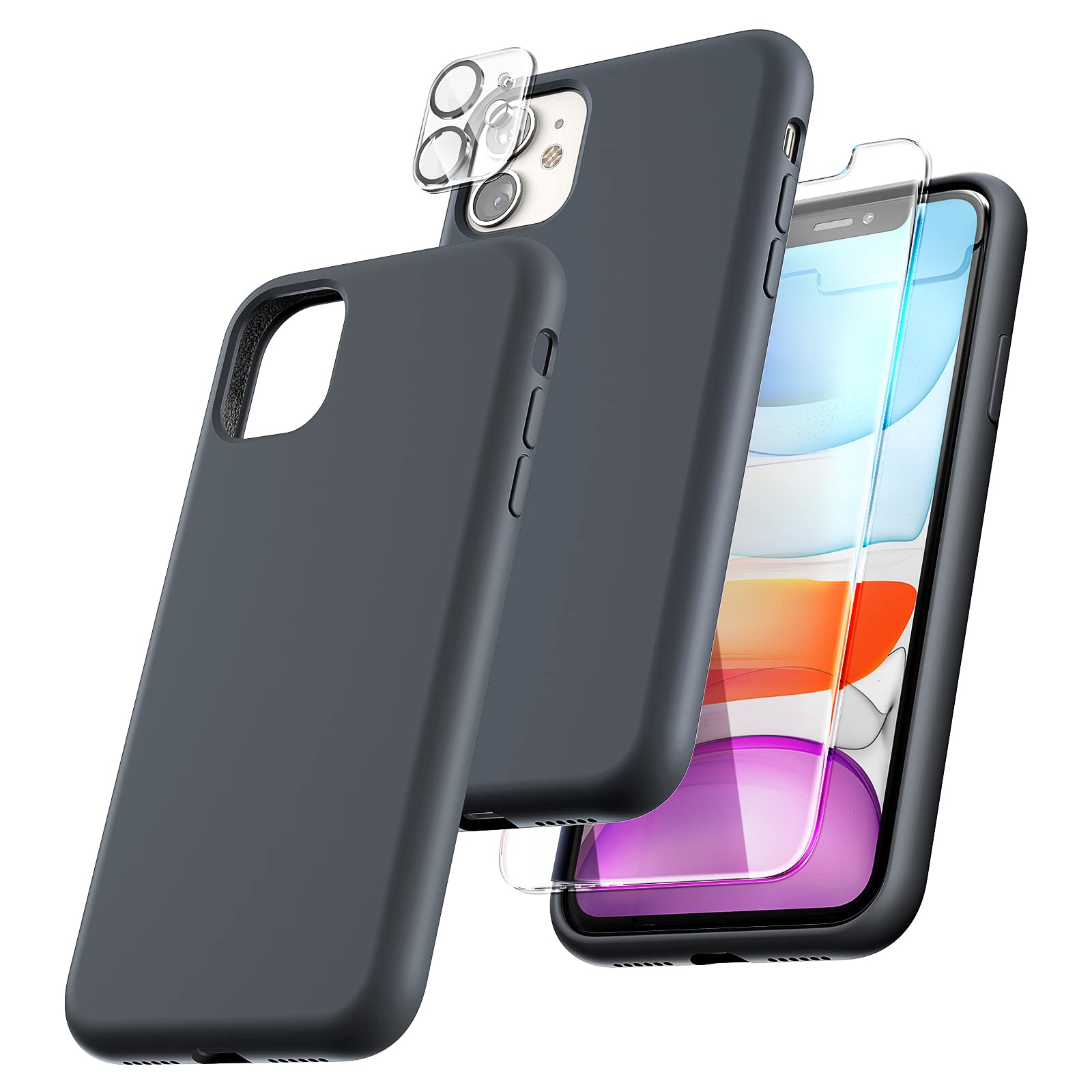 TOCOL for iPhone 11 Case, Slim Silicone Case for