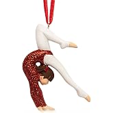 Personalized Gymnastics Christmas Ornament 2026 | Custom Gymnast Girl Handstand, Tumbling Woman Ornament for Christmas Tree