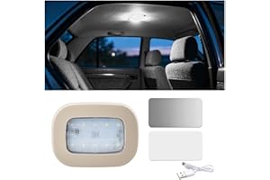 TSUGAMI Car Interior Ceiling Roof Lights, Magnetic Rechargeable USB Wireless 10 LEDs Vehicle Map Dome Lamp, Automotive Roof R