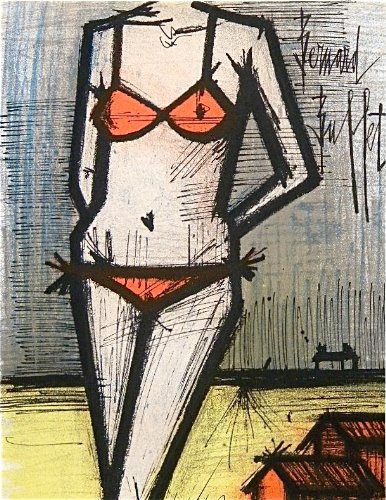 Amazoncom Bernard Buffet Original Lithograph A La Plage
