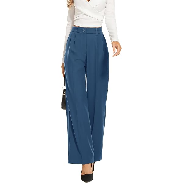 Pantalones De Pierna Ancha Para Mujer NFYM - Tejido De Lino Y Algodón, Cintura Elástica, Ideales Para Primavera Y Verano