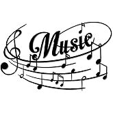 Sanshaoye Metal Music Note Wall Art Sign for Home Décor, Hanging Musical Note Decoration for Music Rooms, Studios and Home Wa