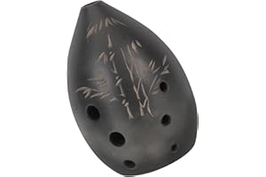 Artistic 8 Hole Black Clay Ocarina Traditional Chinese Flute Decoration Winds Instrument For Relaxation Black Clay Ocarina