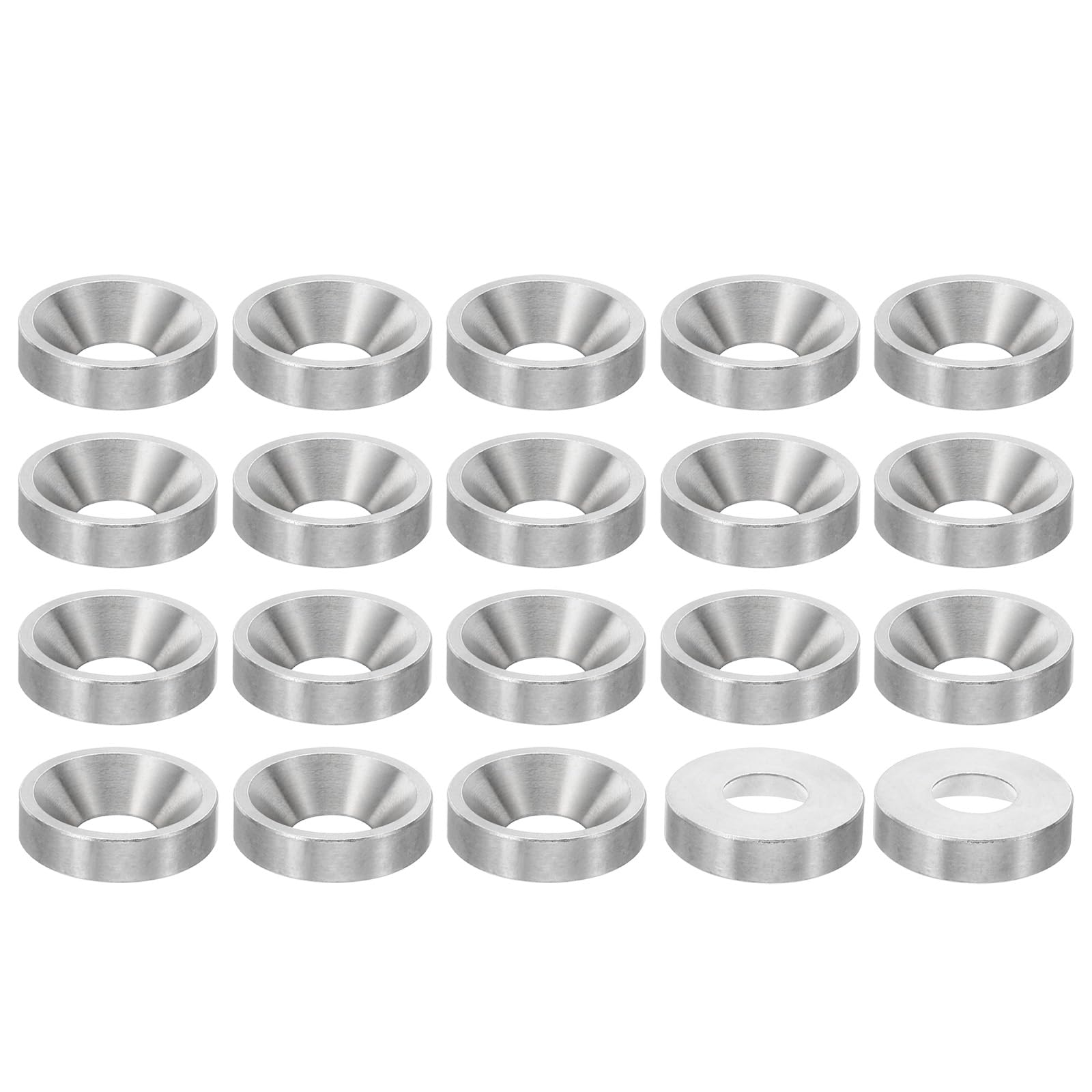 PATIKIL M8 Finish Countersunk Washer, 20pcs 20mm Dia. 5mm Tall Solid 304 Stainless Steel CNC Finish Cup Washer Flat Screw Head Gasket for Construction โ image 1