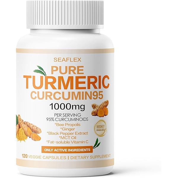 Amazon.com: Turmeric Curcumin 95 1000mg - 95% Turmeric Complex Supplement  with Bee Propolis (120 Capsules) : Everything Else