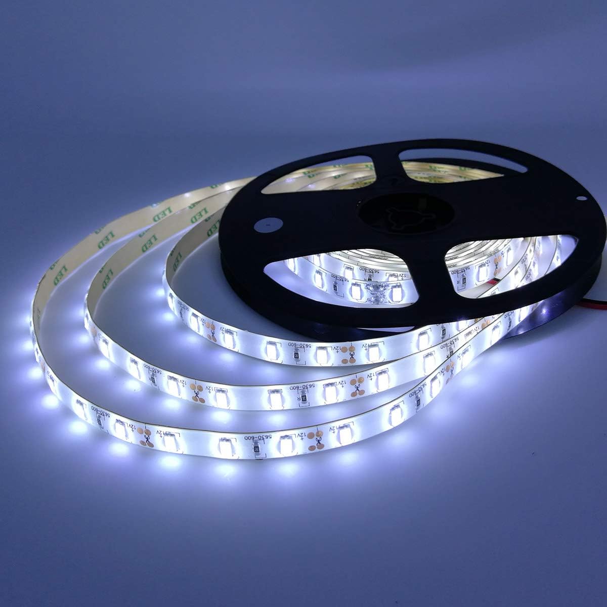 YUNBO LED Flexible Strip Lights Cool White 6000 6500K Waterproof 12V 