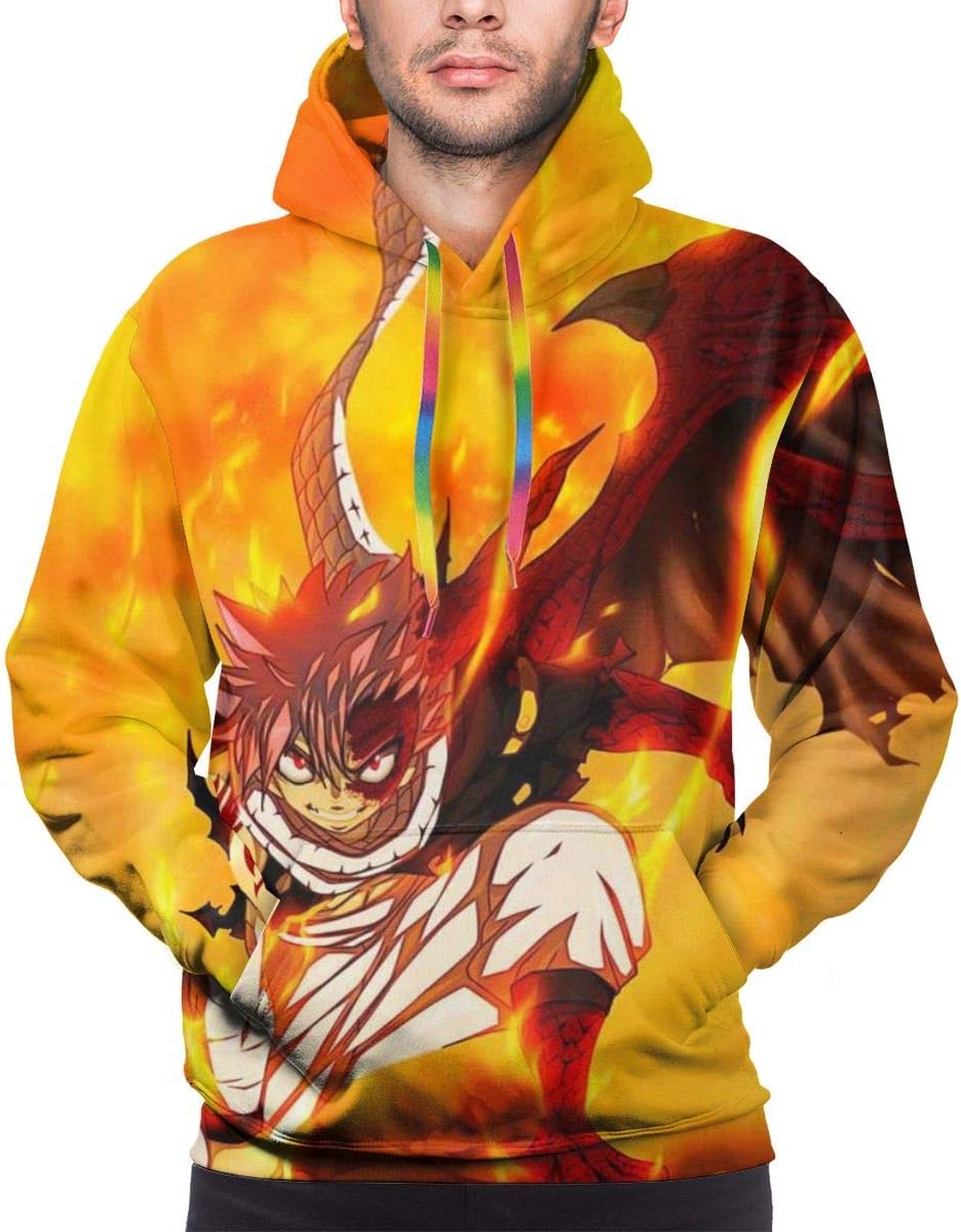 Jacob Cook Men's Hoodies FAI-Ry Ta-il 3D Graphic Print Pullover Hooded Sweatshirts for Youth&Men