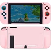 Protective Case for Nintendo Switch 2017, Soft Silicone Switch 1 Case | Ergonomic Grip Cover Switch 1 Shell Shockproof &amp; Anti-Scratch Slim Case Travel Protector Accessories Ideal Gift, Pink