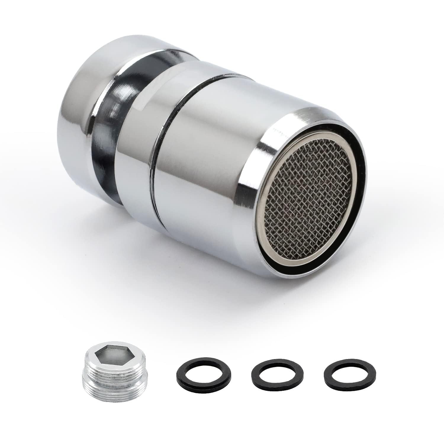 TIANLIN Kitchen Tap Aerator, 360° Rotatable Kitchen Tap Spray Head, Suitable for Kitchens and Bathrooms, Comes with an Adapter, Suitable for M22 External Thread or M24 Internal Thread Faucets