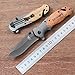 Browning Knives X50 Tactical Folding Knife, Wood + Carbon Fiber Handle, Blade 440C 57HRC EDC Camping Survival Pocket Folding Knife