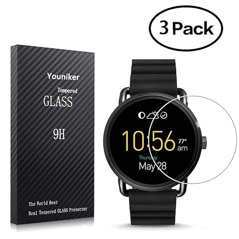 Youniker Lot de 3 Fossil Q Wander protection décran en verre ...