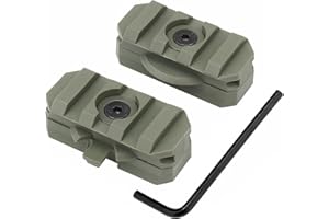 Qavctw 2 Pack Fast Helmet Side Rails Adapter Mount Kit 360 Degrees Rotating Tactical Rail Accessories