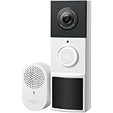 Tapo 2K Wireless Smart Video Doorbell with Chime - 160° Ultra-Wide View,Person Detection,Ring Call, 2-Way Audio,Subscription-Free Local Storage/Optional Cloud,Motion Only Alert, Works with Alexa, D210