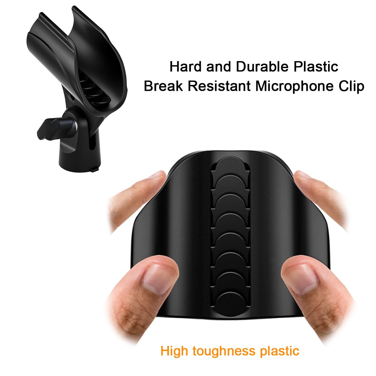 2 Pcs Universal Microphone Clip, Adjustable Mic Clip Holder for Mic Stand, Come with 5/8