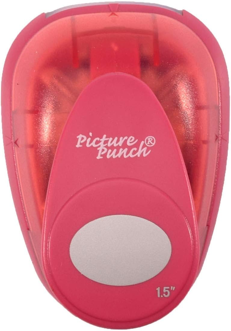 Vaessen Creative Craft Paper Punch - Oval - 2,7 x 3,8 cm - Circle Cutter for Crafting and Card Making, Multi-Colour