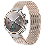 ZENWATCH 3 Band,Oitom Premium Woven Milanse Loop Stainless Steel Watch Band Strap for ASUS ZENWATCH 3 Smart Fitness Watch(Rose Gold Large 6.10