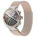 ZENWATCH 3 Band,Oitom Premium Woven Milanse Loop Stainless Steel Watch Band Strap for ASUS ZENWATCH 3 Smart Fitness Watch(Rose Gold Large 6.10