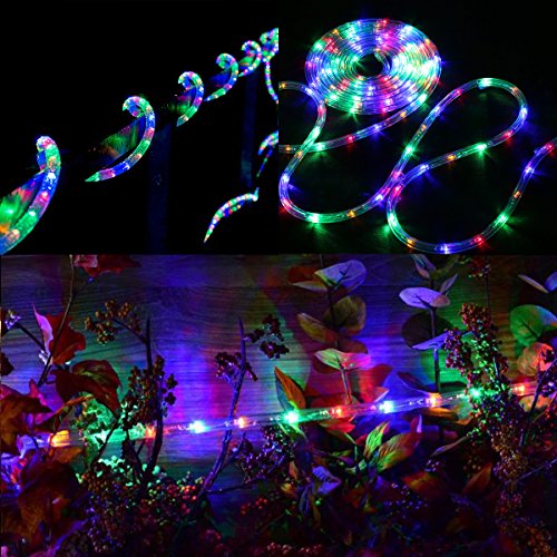 LE LED Rope Lights, 33 ft 240 LED, Low Voltage, Multi Colored