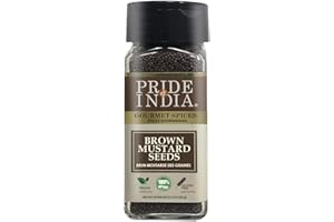 Pride of India – Brown Mustard Seed Whole – Gourmet Indian Spice – Hot & Spicy Flavor – Ideal seasoning for sauces/dips/spice