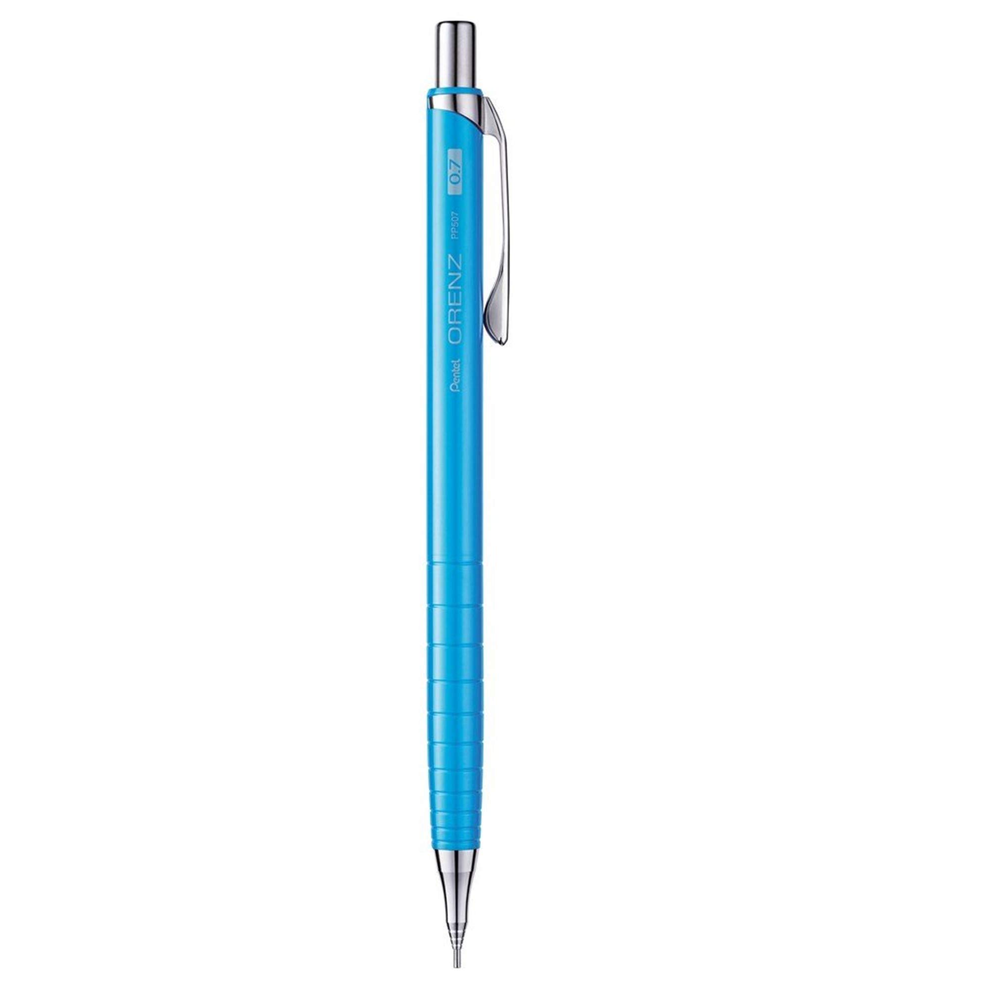 Pentel PP500 Orenz Mechanical Pencil with Lead Guide B, 1 Piece Gift Box 0,7 mm Light Blue