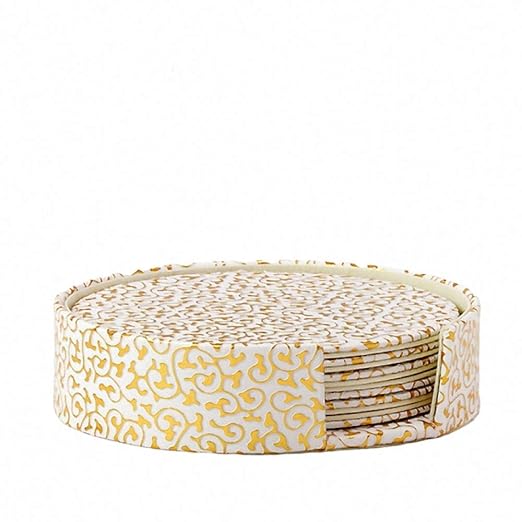 Posavasos de cuero para bebidas Juego de 6, Almohadilla aislante ...