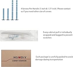 homdiy 3 inch Cabinet Handles 20 Pack Brushed