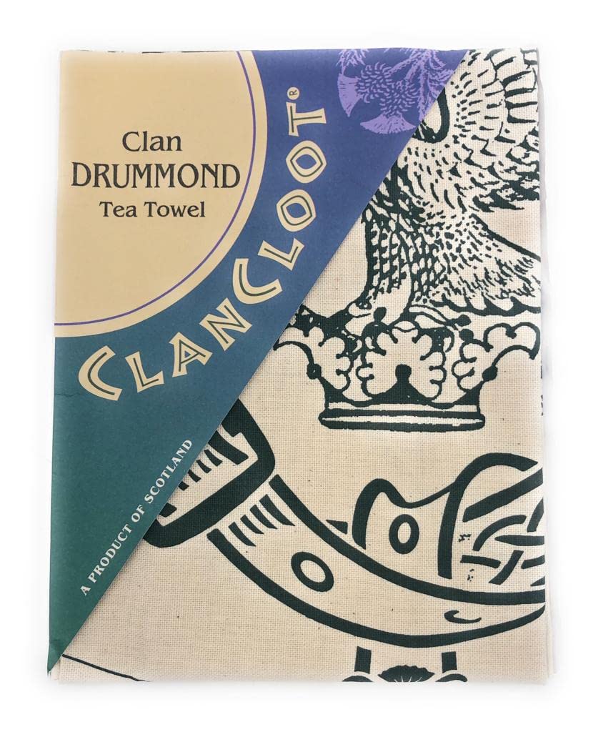 BRAW CLANS TARTANS Clan Tea Towel - The Ultimate Guide for your Kitchen – Absorbent, Stylish, Functional and Fashionable Trendy Tea Towel - Made in Scotland