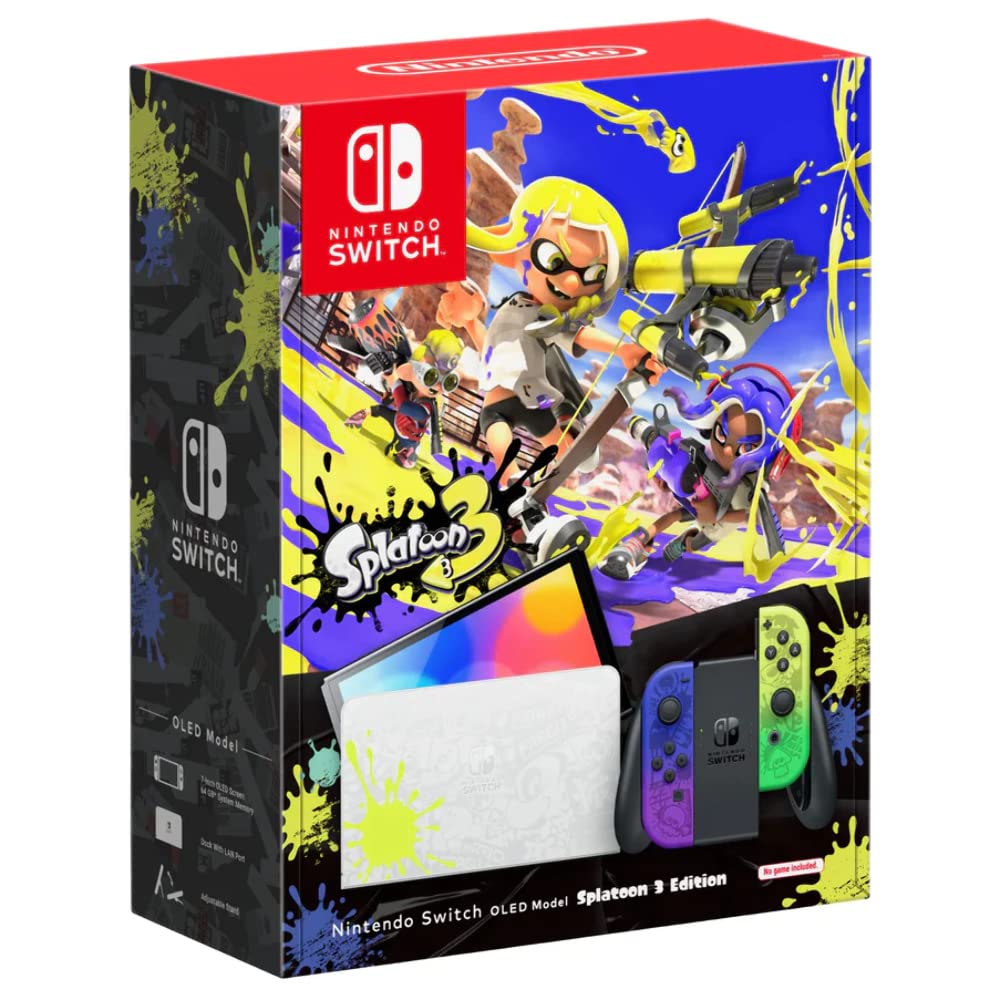 NINTENDO SWITCH OLED SPLATOON 3 EDITION CONSOLE DE JEUX PORTABLES 17,8 CM (7") 64 GO ÉCRAN TACTILE WIFI MULTICOLORE
