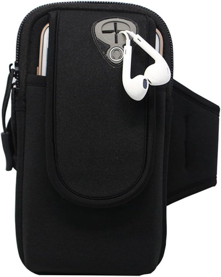 SAILAIBAO 6 Inch Nylon Polyester Armbands Outdoor Running Utility Sports Arm Phone Package (Black)
